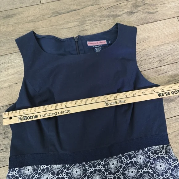 Vineyard Vines Women's Size 6 Navy and White Dress Rn2318245 - Picture 9 of 13